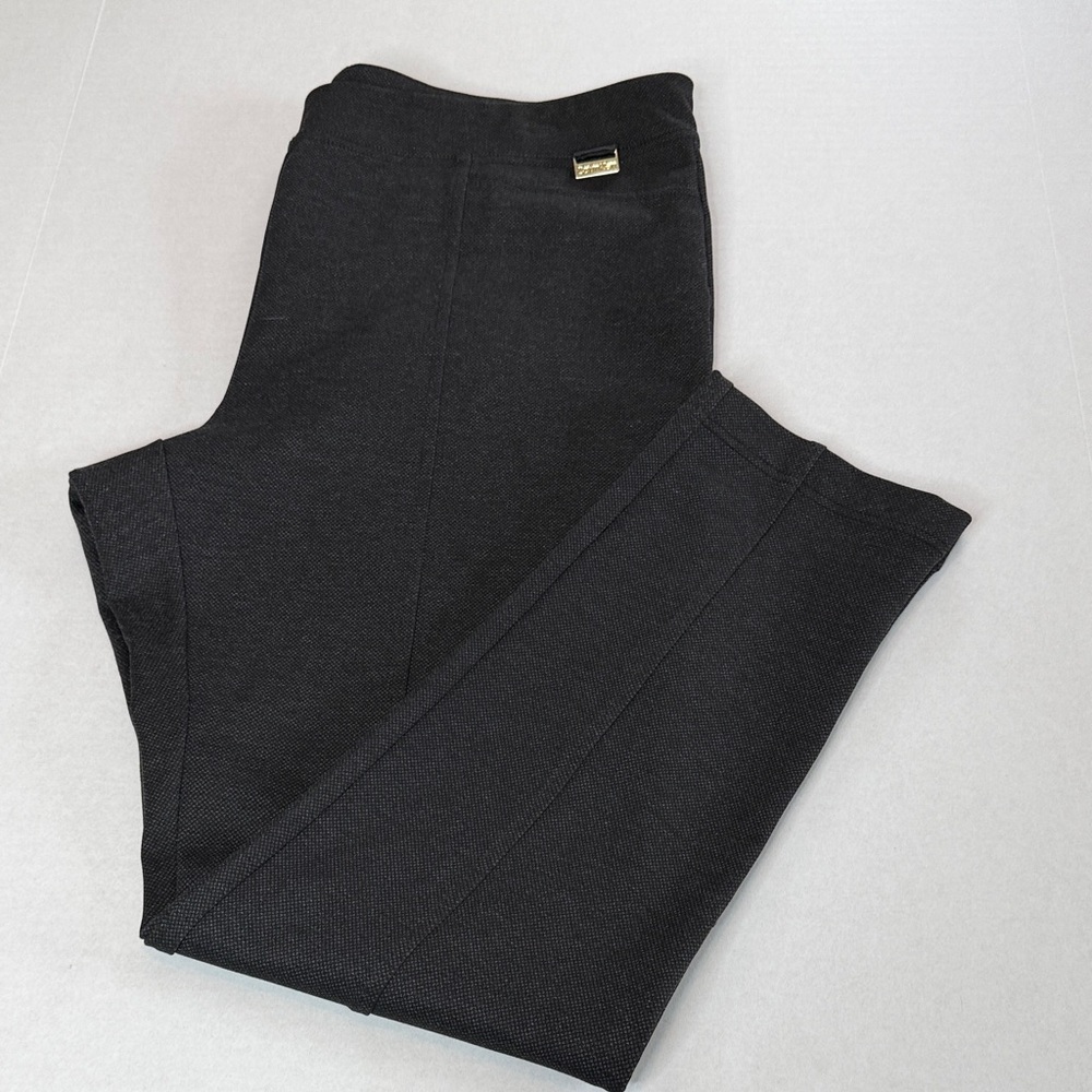 Calvin Klein Gray Textured Stretch Riding Pants - Picture 13 of 15
